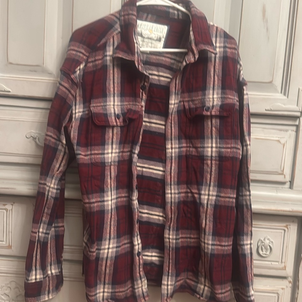 American Eagle Button Up Flannel Shirt Large